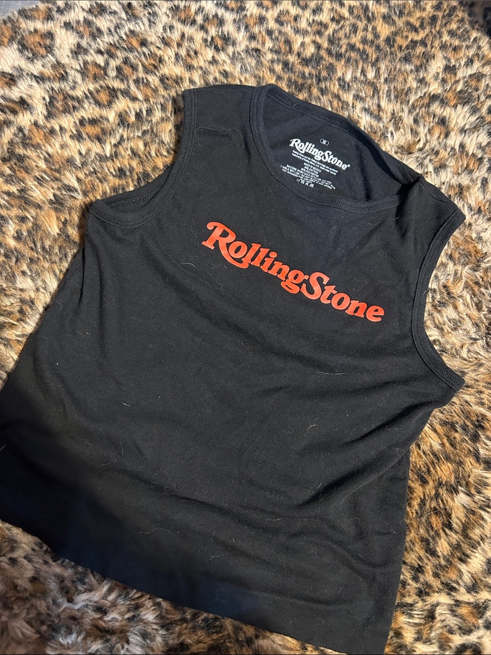 RollingStone Black Tank with Red Logo